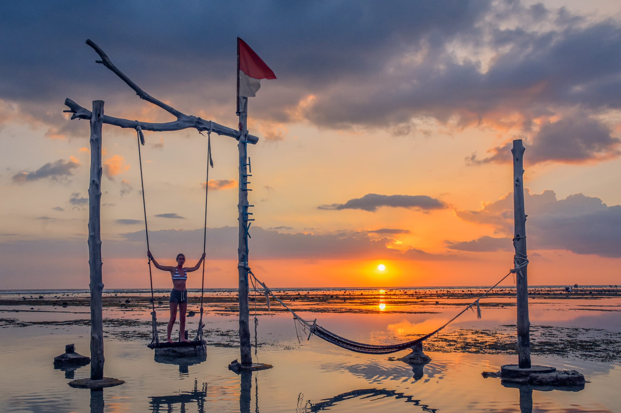 Swings and sunsets whilst backpacking Indonisa