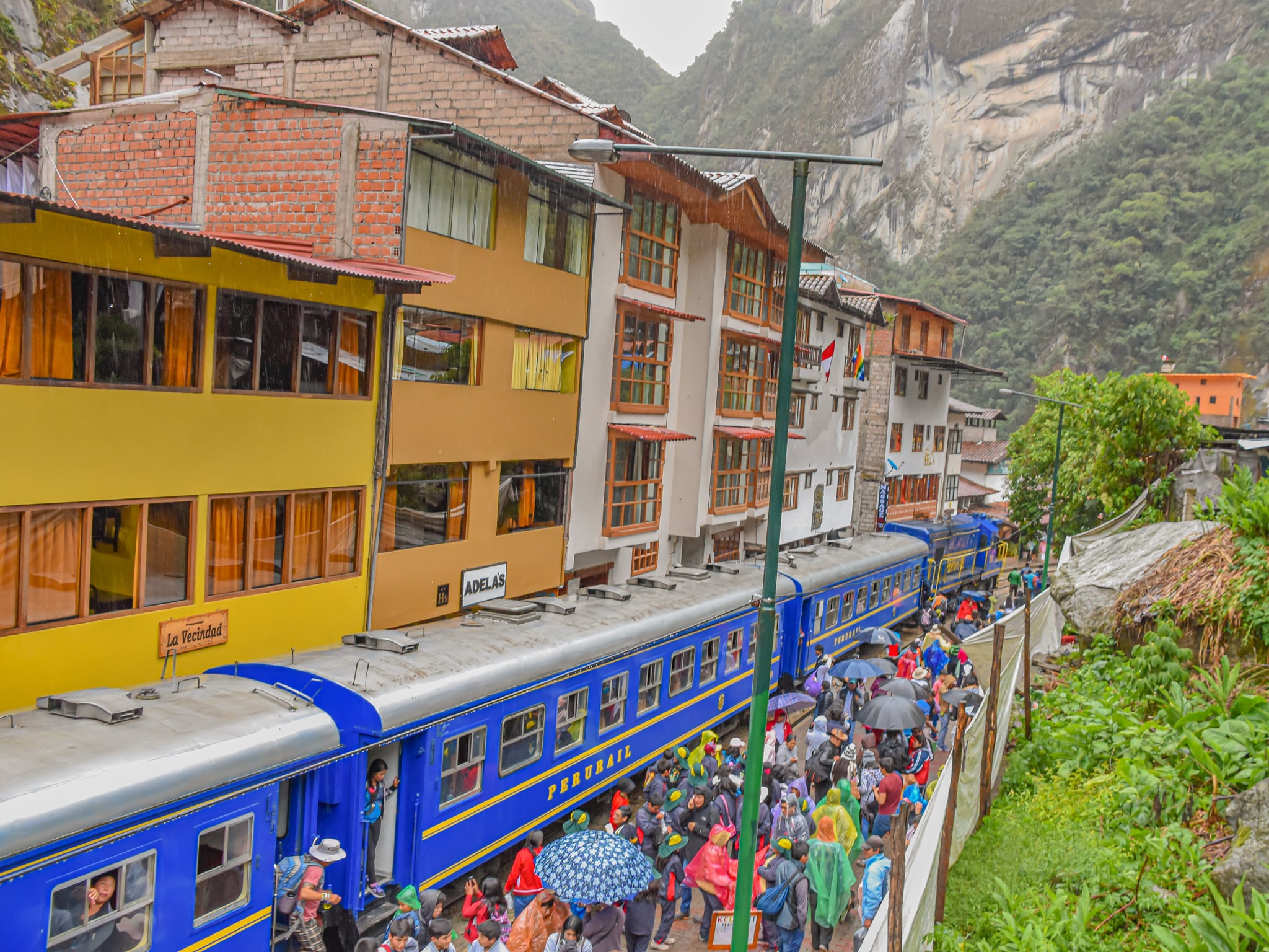 Trains are one way fo backpacking Peru