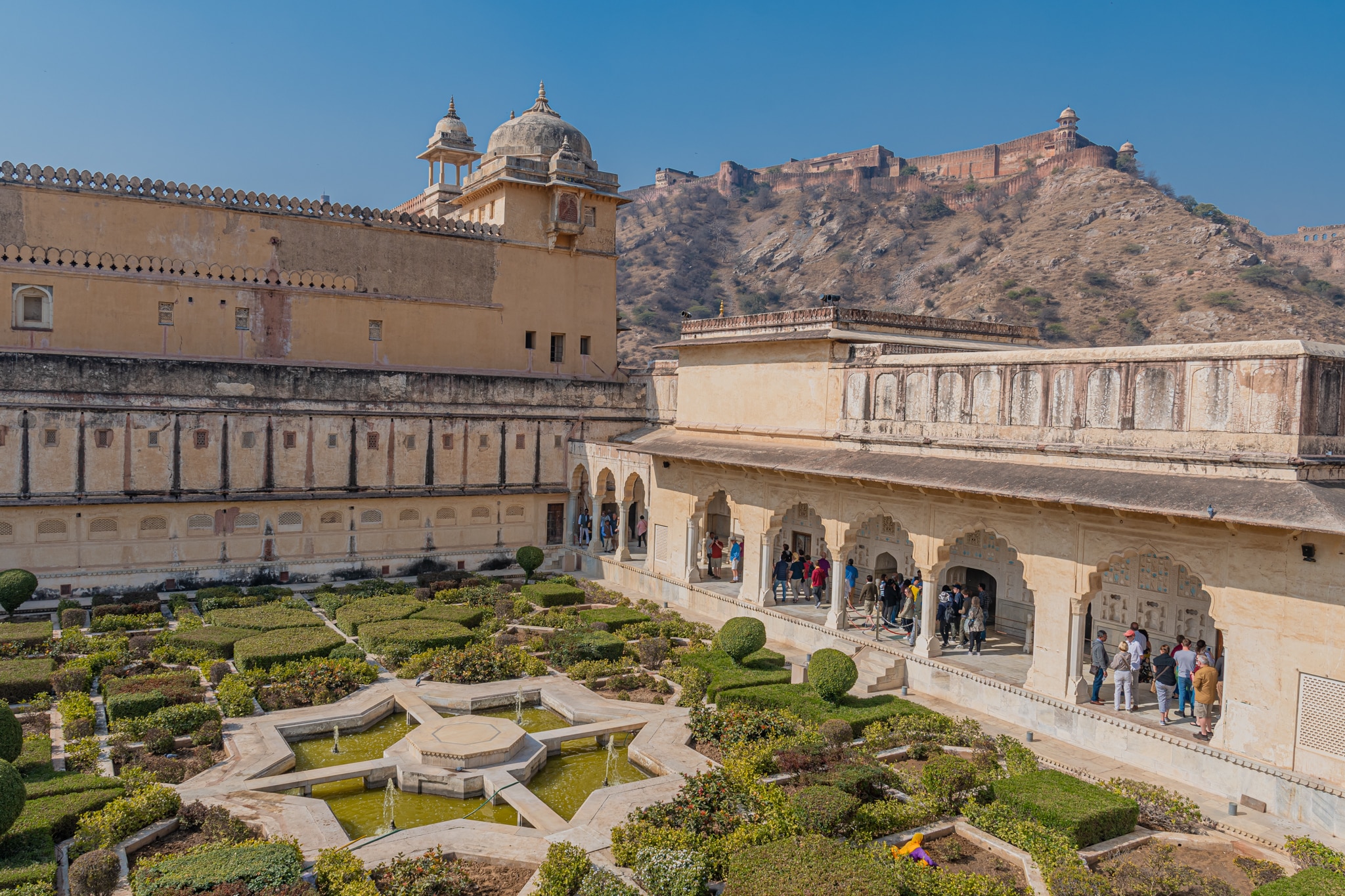 Amer Fort's courtyard in India's Golden Triangle