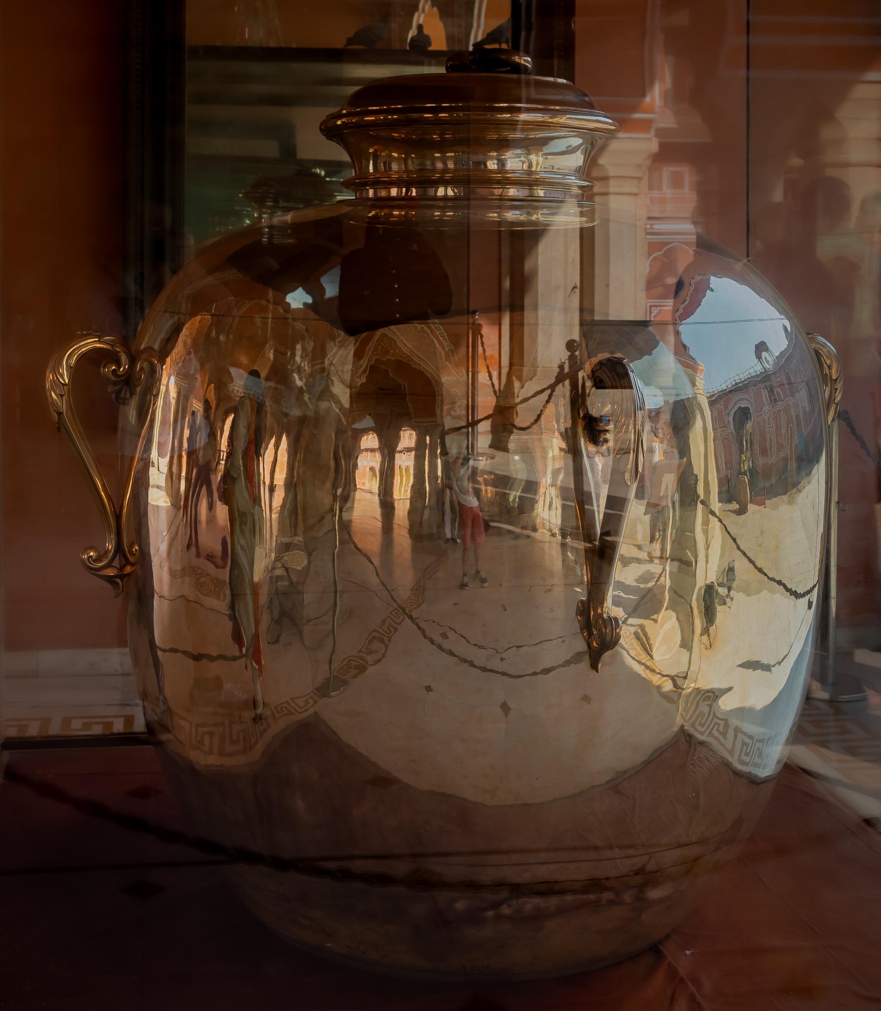 One of the urns in the city palace as we explore India's Golden Triangle
